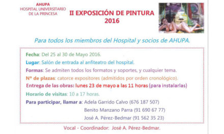 II. Exposición de Pintura 2016 – Ahupa, Hospital Universitario de la Princesa