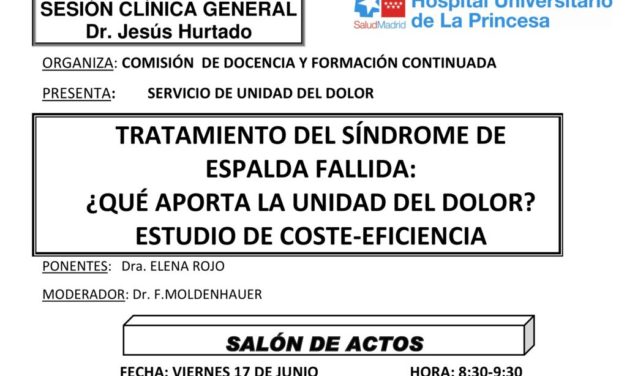 Sesión Clínica 17 de Junio – Tratamiento del síndrome de espalda fallida