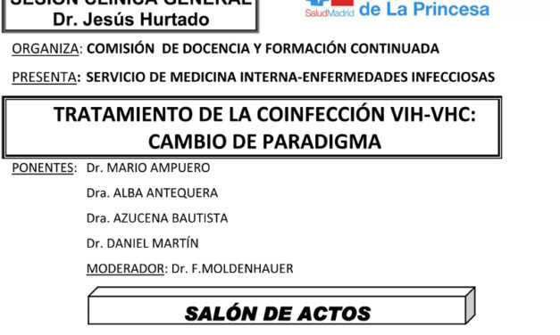 Sesión Clínica 21 de Abril – Tratamiento de la coinfección VIH-VHC: Cambio de paradigma