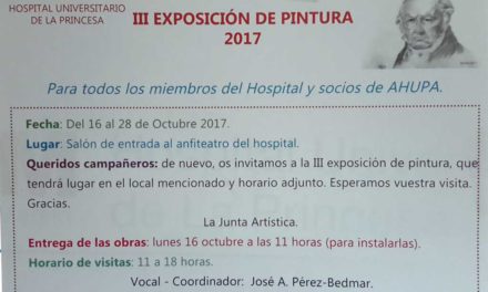 III. Exposición de Pintura 2017 – Ahupa, Hospital Universitario de la Princesa
