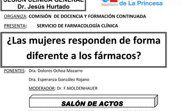 Sesión Clínica 2 de Febrero – ¿Las mujeres responden de forma diferente a los fármacos?