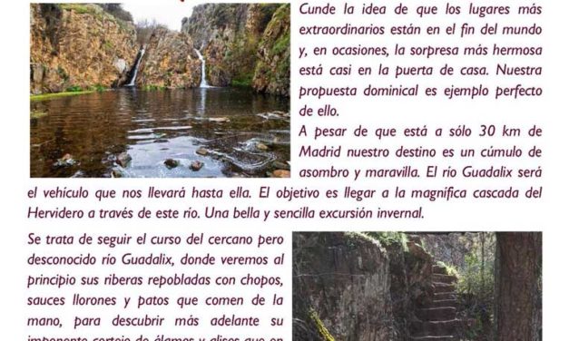 Salida Senderista – 28 de Enero – Río Guadalix y la cascada del hervidero
