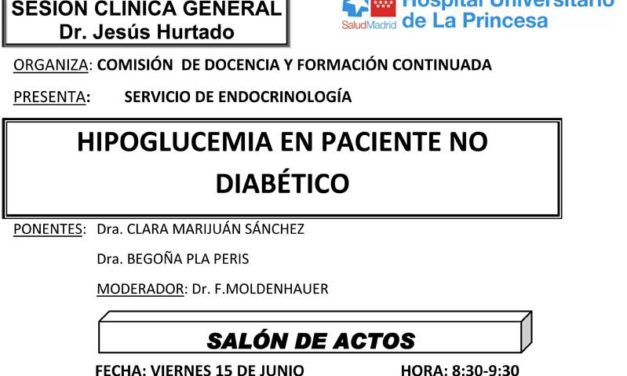 Sesión Clínica 15 de Junio – Hipoglucemia en paciente no diabético