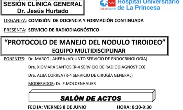 Sesión Clínica 8 de Junio – Protocolo de manejo del nodulo tiroideo