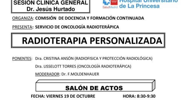 Sesión Clínica 19 de Octubre – Radioterapia personalizada