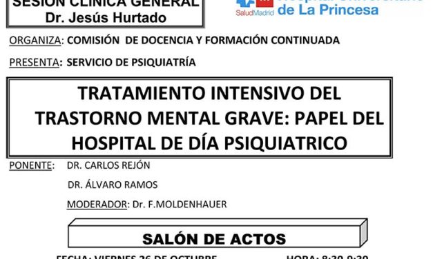 Sesión Clínica 26 de Octubre – Tratamiento intensivo del transtorno mental grave