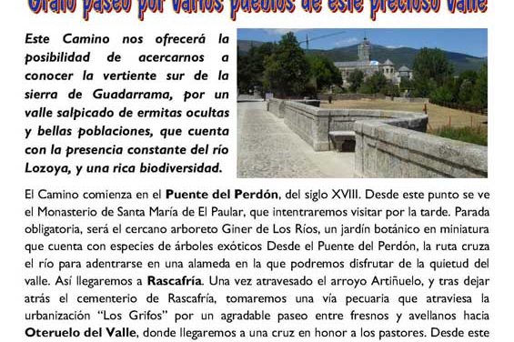 Salida senderista – Los Pueblos del Valle del Lozoya