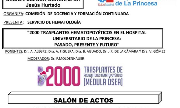 Sesión Clínica 29 de Marzo – 2000 Transplantes Hematopoyéticos en el Hospital.