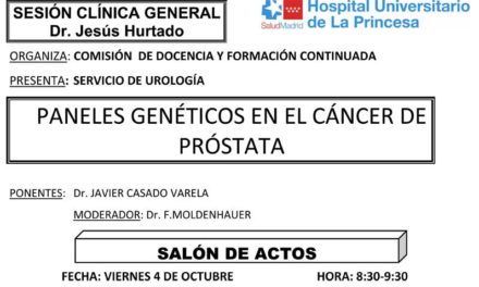 Sesión Clínica 4 de octubre – Paneles genéticos en el cáncer de próstata