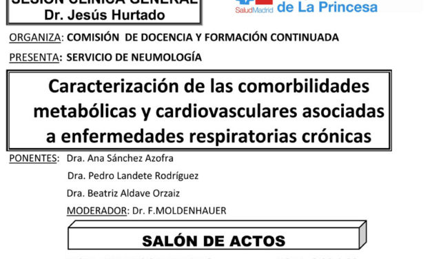 Sesión Clínica 31 de enero – Caracterización de las comorbilidades metabólicas y cardiovasculares asociadas a enfermedades respiratorias crónicas