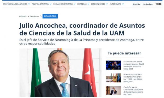 Nuestro amigo y mecenas Julio Ancochea se reafirma en la UAM como Coordinador de Asuntos de Ciencias de la Salud