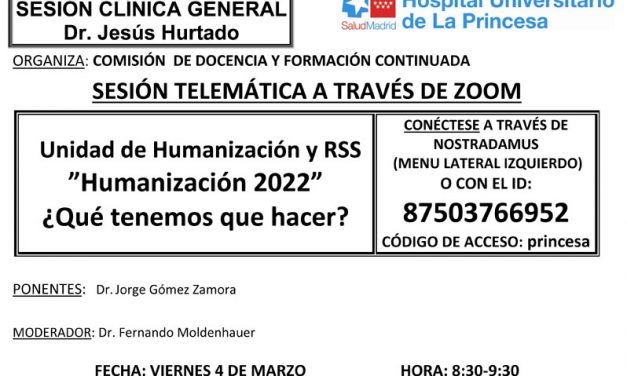 Sesión Clínica 4 de Marzo – Humanización 2022