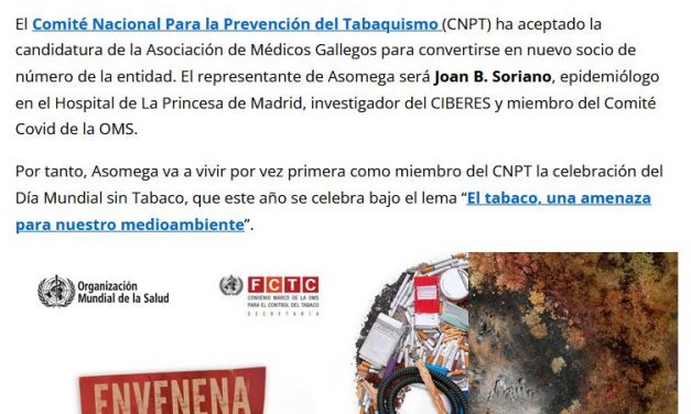 “Sin tabaco ganamos todos”  – Joan B. Soriano, delegado de Asomega en el CNPT