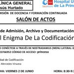 Sesión Clínica 2 de junio – Servicio de admisión, archivo y documentación clínica – El enigma de la codificación