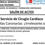 Sesión Clínica 15 de marzo – Servicio de Cirugía Cardiaca – Anomalías Coronarias: ¿Irrelevante o letal?