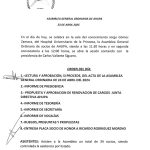 Convocatoria Asamblea General Ordinaria de Ahupa 15 de abril 2026