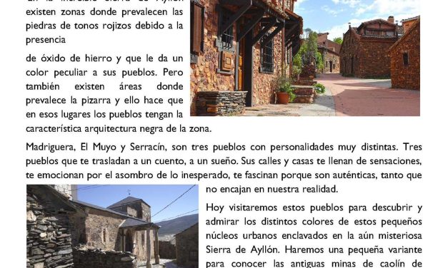 INSTRUCCIONES SALIDA SENDERISTA DE 21 DE MARZO 2026 “SIERRA DE AYLLON: PUEBLOS ROJOS Y NEGROS”