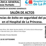 Sesión Clínica 18 de septiembre – Experiencias de éxito en seguridad del paciente en el Hospital de La Princesa
