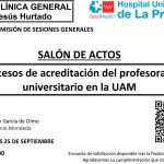 Sesión Clínica 25 de septiembre – Procesos de acreditación del profesorado universitario en la UAM